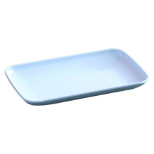 Bandeja rectangular de plástico para servir, 21 x 12,5 cm.