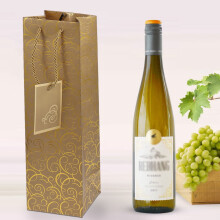 Sacchetti regalo dorati per vino – Sacchetti di carta premium per bottiglie, confezione da 6