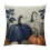 Blått gresskarputetrekk 30x30 cm høstdekor 1