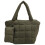 Bolsa de algodão acolchoada feminina – Verde, Grande 1