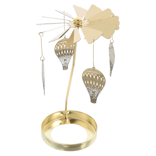 Castiçal giratório dourado em aço inoxidável, 12 cm