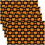 Herfst pompoen tafelmatten 12x18 inch, set van 4 1