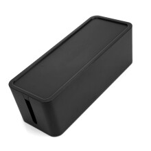 Boîte de rangement pour câbles en plastique noir – Taille moyenne