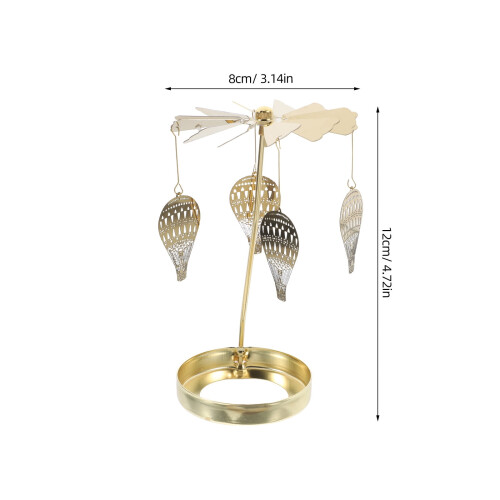Castiçal giratório dourado em aço inoxidável, 12 cm 1