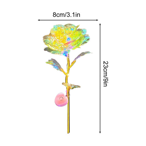 Light Up Rose Artificial Flower with LED Light 24K 2