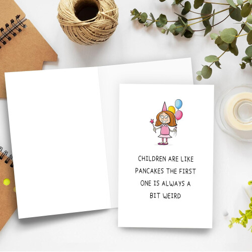 Αστεία Κάρτα για Baby Shower, 8x5.3in, Κενή Εσωτερική 2