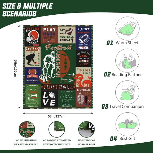Couverture de football 50 x 60 pouces 1