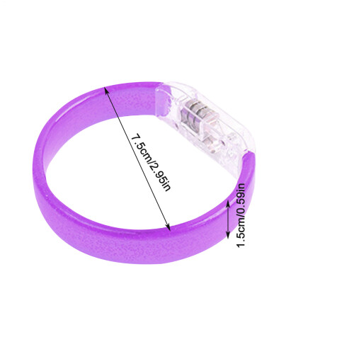 Bracelets lumineux LED multicolores de 7,5 cm 1