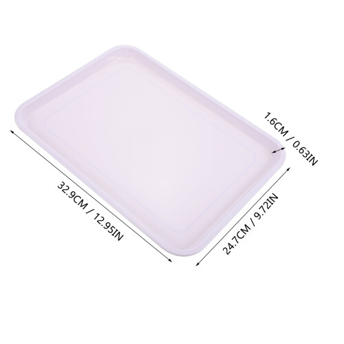 Bandeja de servir de plástico blanco – Ligera y duradera 2