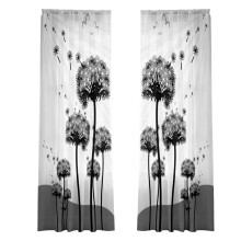 Modern Floral Window Treatments Rod Pocket-Flower 3 130x183cm