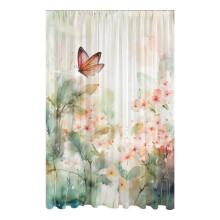 Modern Floral Window Treatments Rod Pocket-Flowers 4 132x213cm