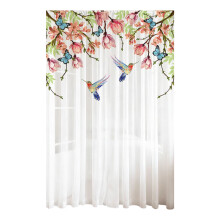 Modern Floral Sheer Panel Curtain Multiple-Flowers 2 132x213cm