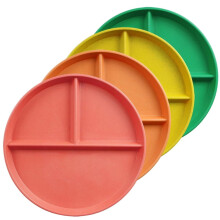 Assiettes plates compartimentées de 23 cm (paquet de 4)