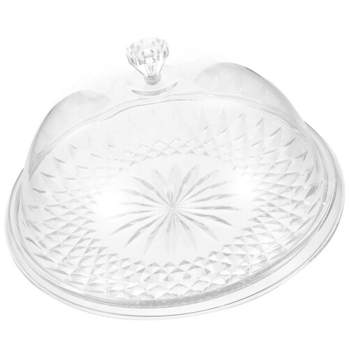Transparente runde Kuchenservierplatte mit Kuppel