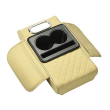 Coussin d'accoudoir 3 en 1 pour voiture : porte-mouchoirs, coussin pour coude et