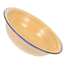 Bol vintage en émail jaune 28 cm, multi-usage pour la cuisine et
