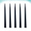 5 Pairs Black Hexagonal Plastic Chopsticks, 22.3 cm 1