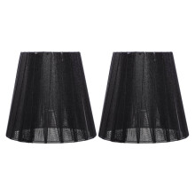 Lot de 2 abat-jour en gaze noire translucide