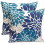Set med 2 blå 40x40 cm linneörngott 1