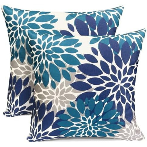 Set med 2 blå 40x40 cm linneörngott