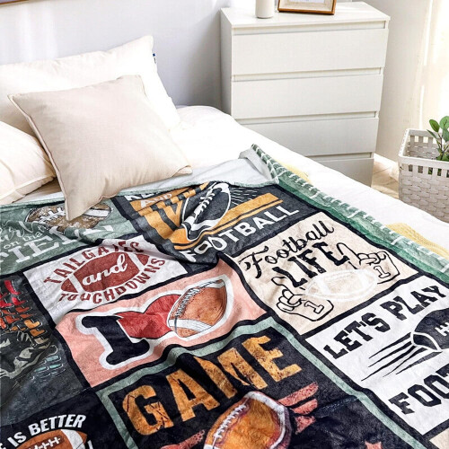Fodboldtæppe 150 x 200 cm blød flannel 2