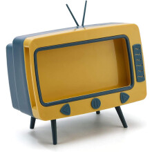 Pudełko na chusteczki w kształcie telewizora z uchwytem na telefon