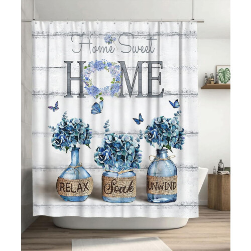 Duschvorhang „Home Sweet Home“ aus Polyester, 183 x 183 cm