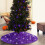 Paarse kerstboomrok met glitter, 61 cm 5