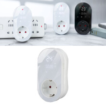 Prise de contrôle numérique LED de température 16 A, blanche, 5–90 C
