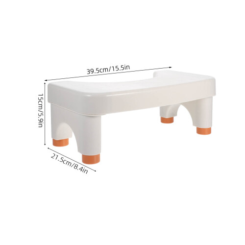 Tabouret de toilette réglable blanc 1