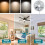 Rundes LED-Deckenventilator-Lichtpanel 135 mm 3-farbig 5