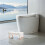 Tabouret de toilette réglable blanc 4