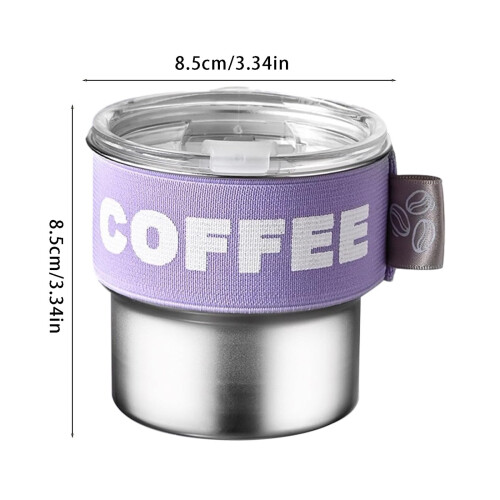 Tasse à café isotherme en acier inoxydable 400 ml 2