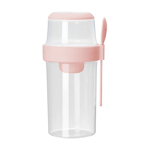 Gobelet repas portable avec fourchette et couvercle étanche 1