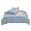 Ensemble de draps en coton doux et confortable bleu clair 4 pièces 2