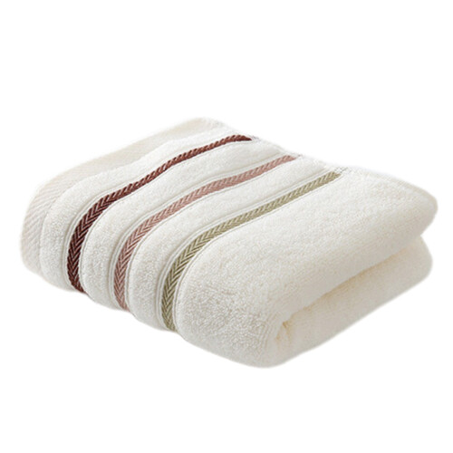 Serviette de toilette 100 % coton absorbant à rayures 13x 1