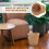 Beige kudottu rottinkiroskakori 20 cm 3
