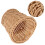 Beige kudottu rottinkiroskakori 20 cm 5
