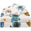 Set di lenzuola per bambini con astronauta blu, in microfibra, singolo, 3 pezzi, 1