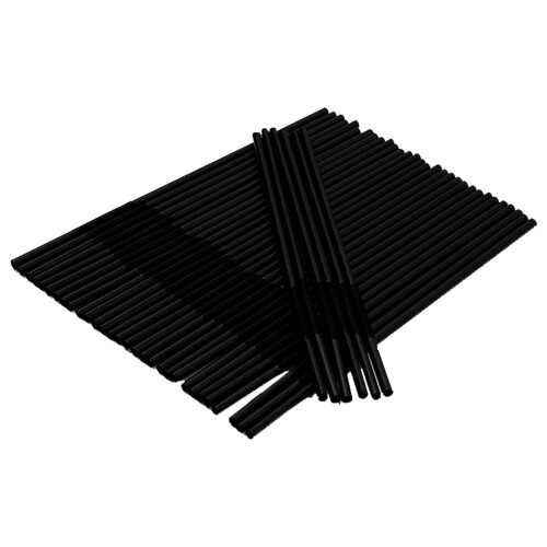 Cannucce di plastica nere curve – Confezione da 400