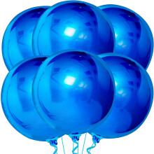 Ballons blancs en mylar de 56 cm (22 pouces), lot de 6