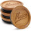 4 tapas de tarros Mason de boca ancha de madera de acacia 1