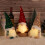 Decorațiuni de pluș cu LED-uri, gnome, 3 bucăți 1
