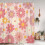Blommig duschdraperi, vintage solrosmönster, 72x72 1