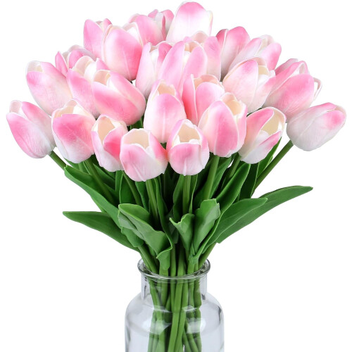 15 db 35 cm-es műtulipán selyemvirág