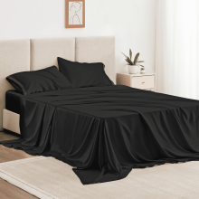 Ensemble de draps en microfibre Queen 1800 fils/cm² poches profondes 40 cm