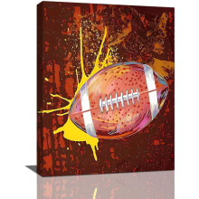 Toile imprimée sur toile avec un motif de football motivant, 30 x 40 cm
