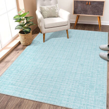 Tapis à carreaux modernes 5x7 – Antidérapant, résistant aux taches,