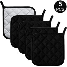 Lot de 5 maniques en coton ZOUYUE – Bleu foncé