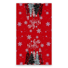 Lot de 4 serviettes décoratives sapin de Noël